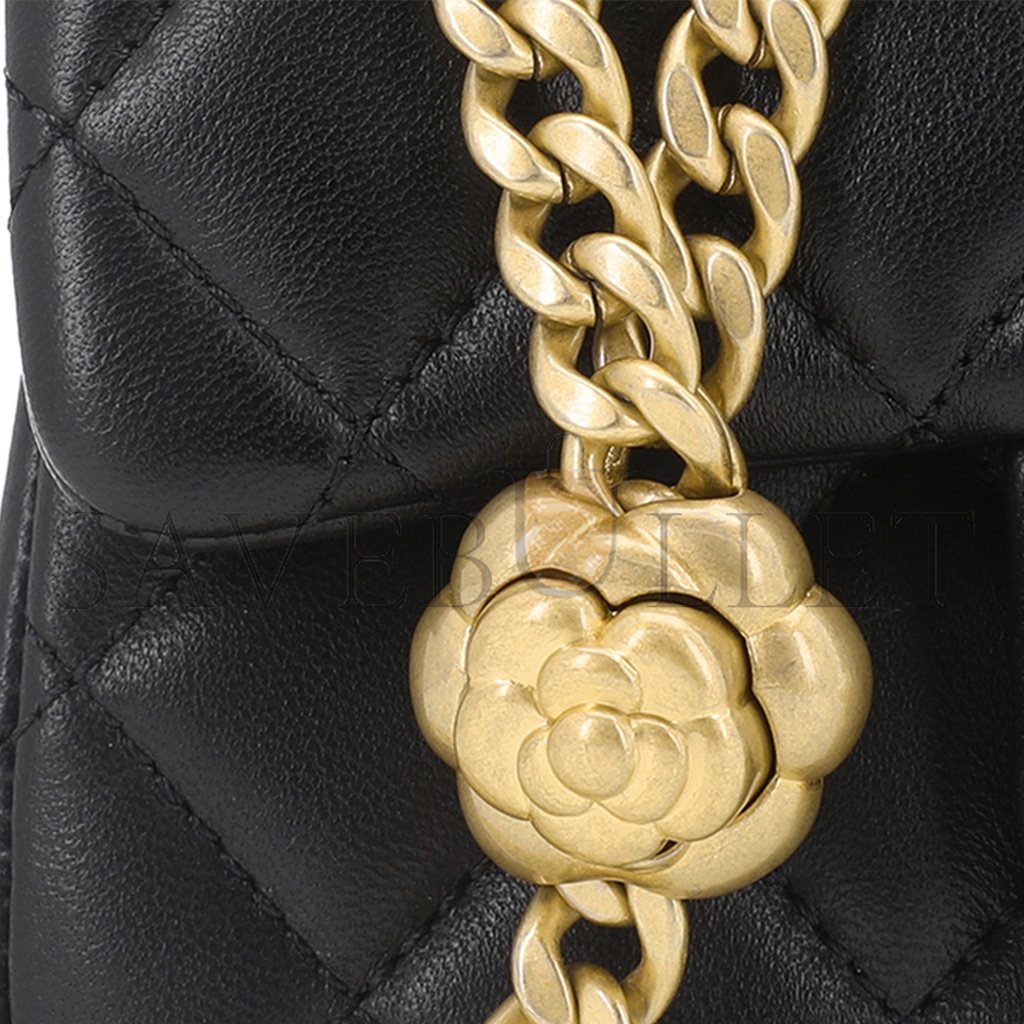 Ch*el master camellia adjustable buckle chain flap bag as1786 (18*13*7cm)